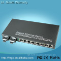 commutateur de fibre 8 ports sfp + 2 ports RJ45 de commutateur de réseau professionnel